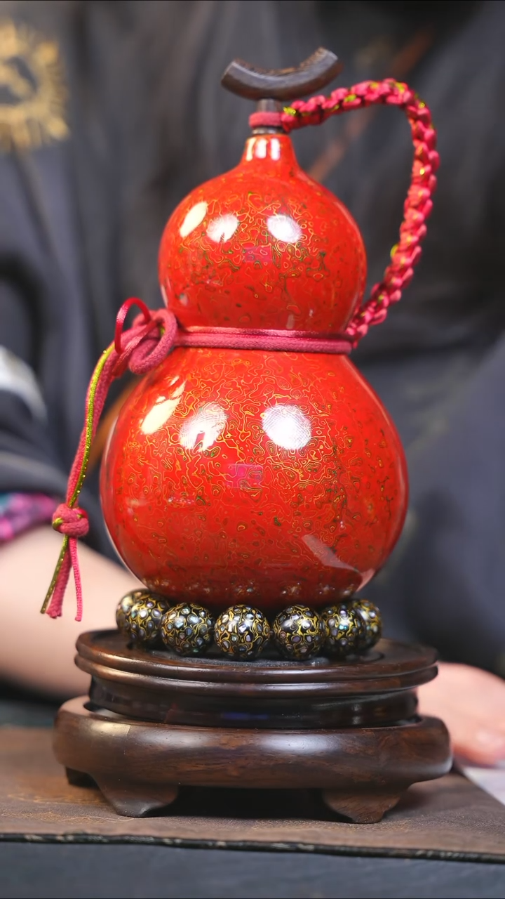 【闪购商品】YK287漆艺酒葫芦不包手串及旋转底座