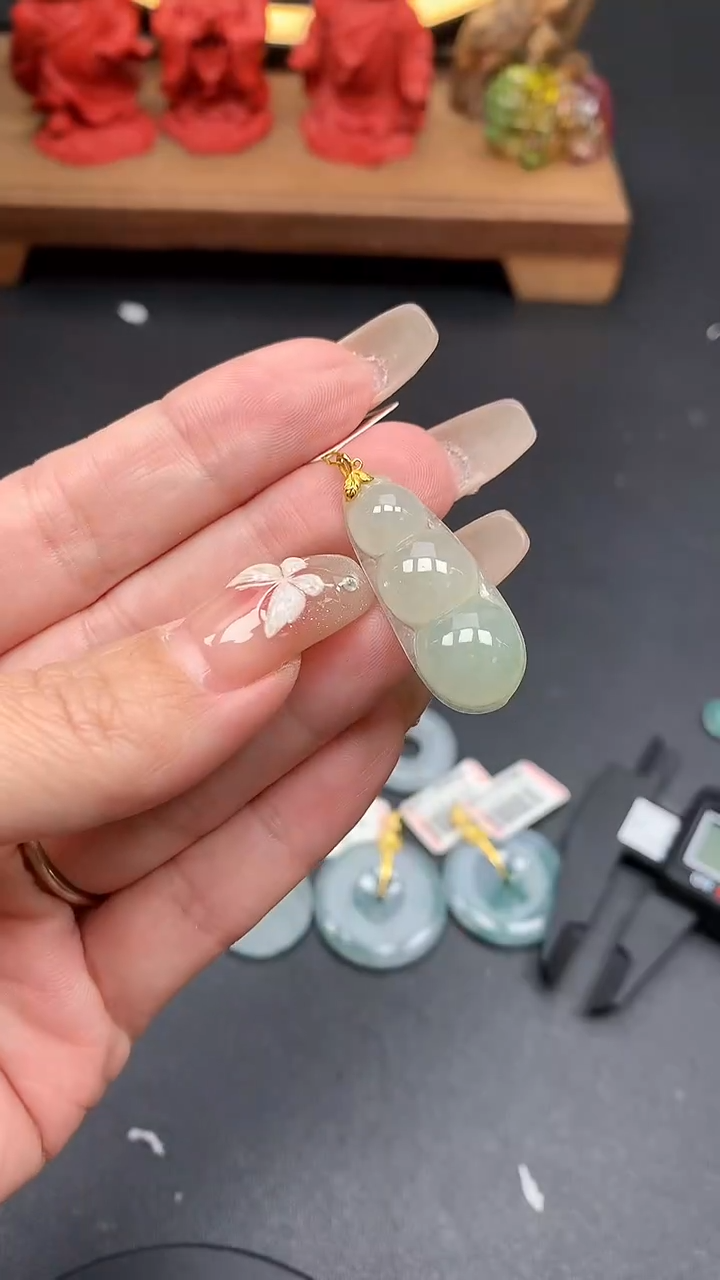 【闪购商品】翡翠吊坠(不含链)18K金镶嵌MS150058