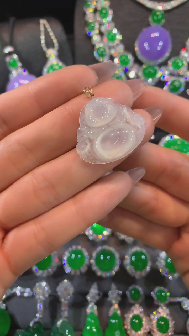 【闪购商品】翡翠吊坠(不含链)18K金镶嵌吊坠