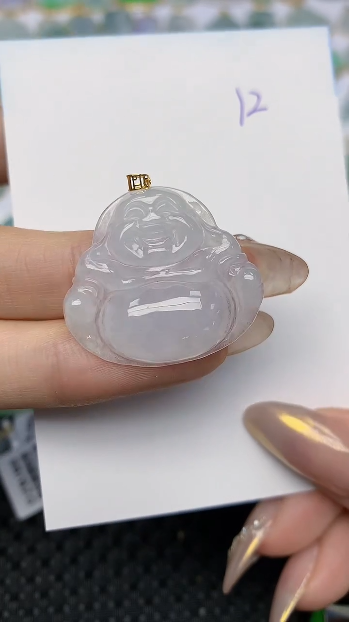 【闪购商品】翡翠18K金镶嵌颈饰天然翡翠A货