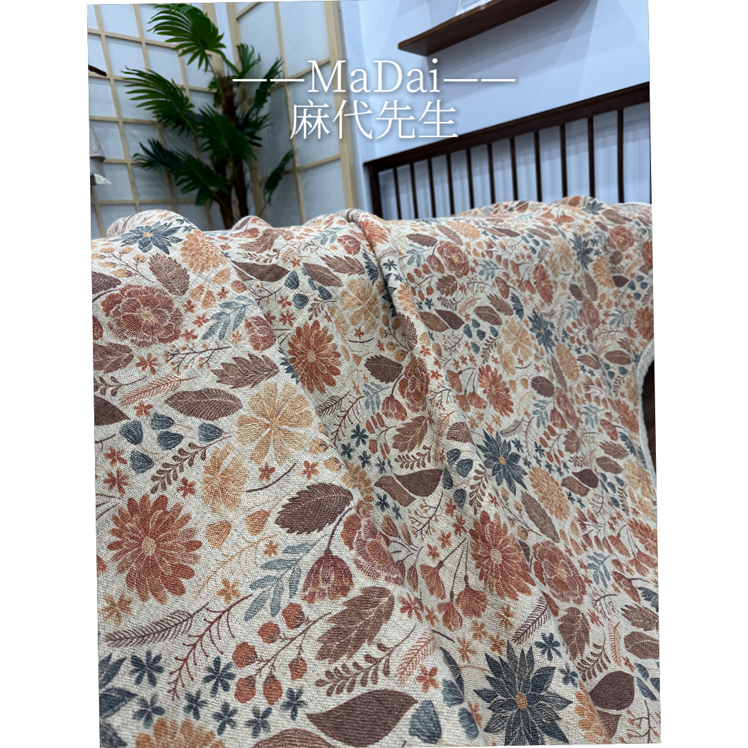 【麻代先生】罗布麻印花盖毯