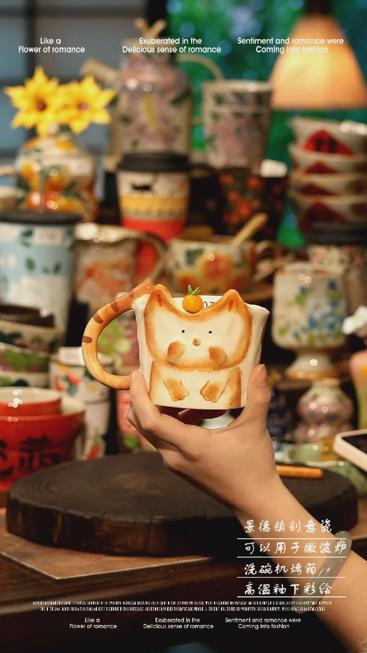 陶瓷景德镇高温釉下彩手工手绘款式@A0755@