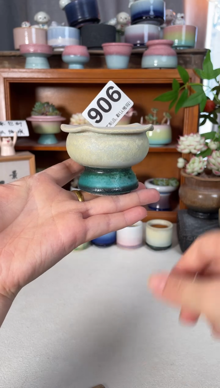 瓷片906知木小芳花盆