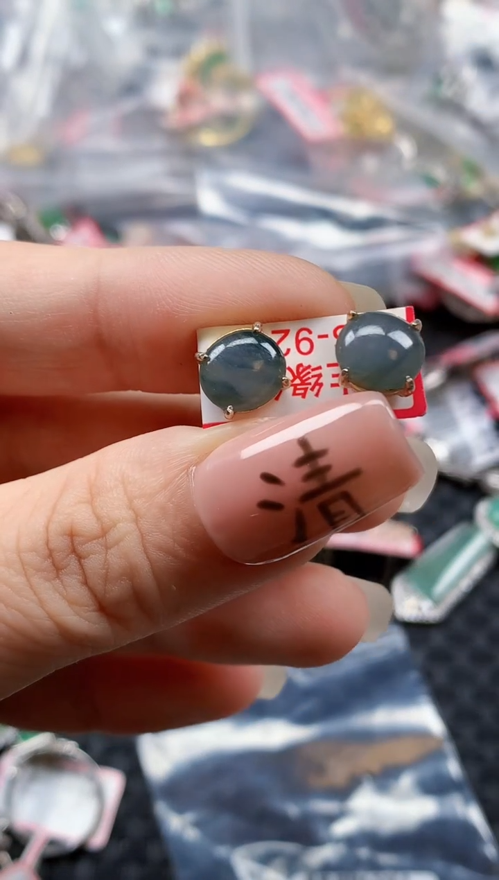 银S925镶嵌戒指翡翠天然A货缅甸翡翠