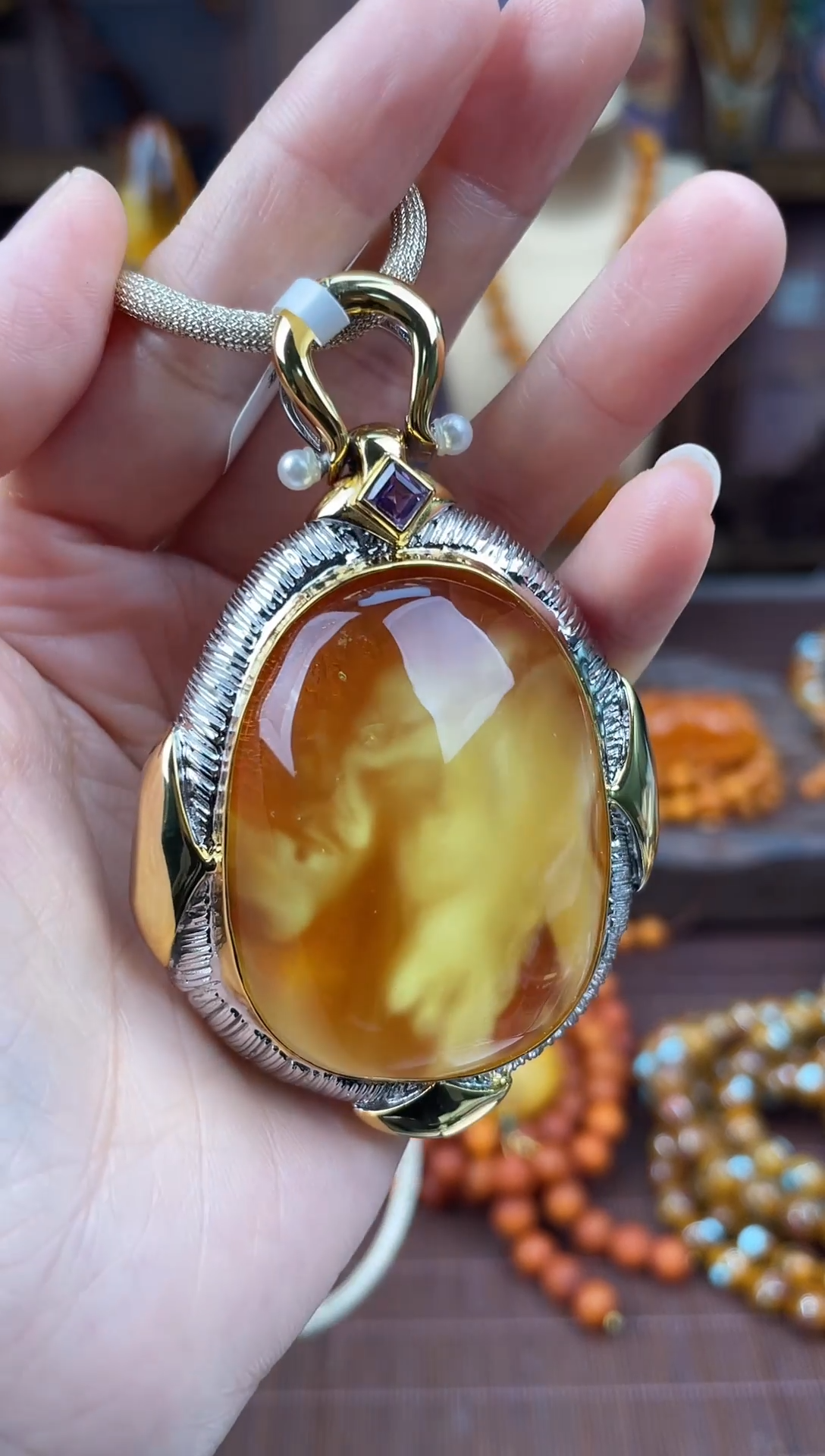 裸石琥珀未镶嵌多样性发货1，假一赔4