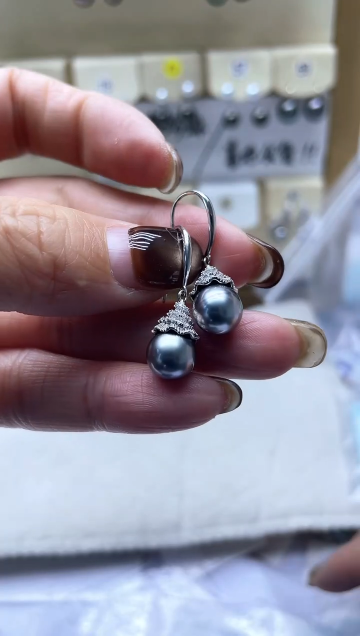 【闪购商品】海水珍珠耳饰银S925镶嵌2
