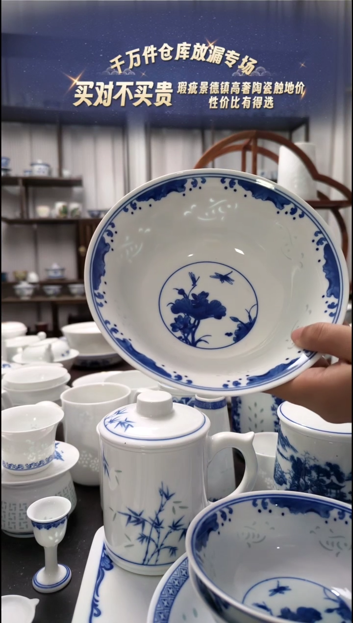 【闪购商品】瓷手绘夏7寸面碗一个