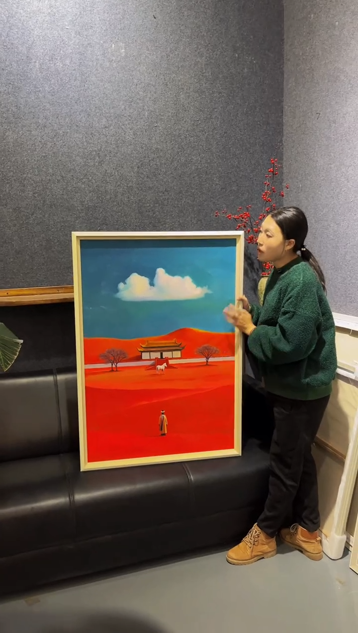 【闪购商品】油画34号 70*100 西行-手绘油画