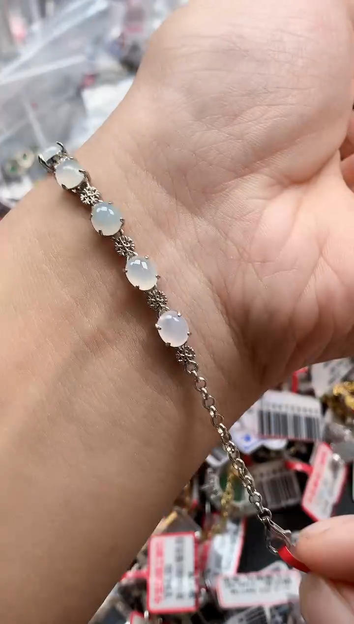 银S925镶嵌戒指翡翠天然A货缅甸翡翠