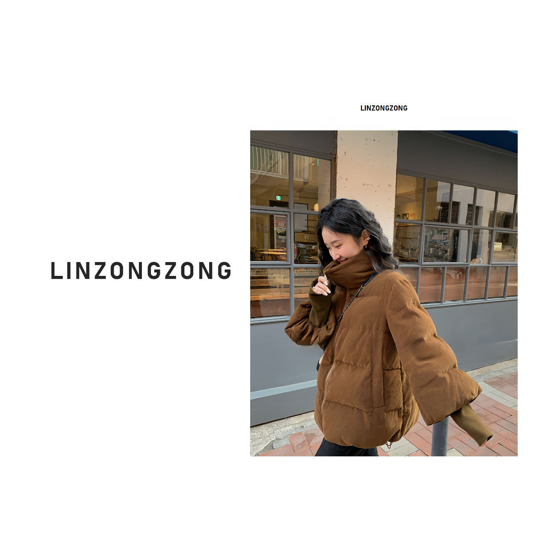 2025年冬季新款短款灯芯绒棉服女韩版加厚小众设计感棉袄外套