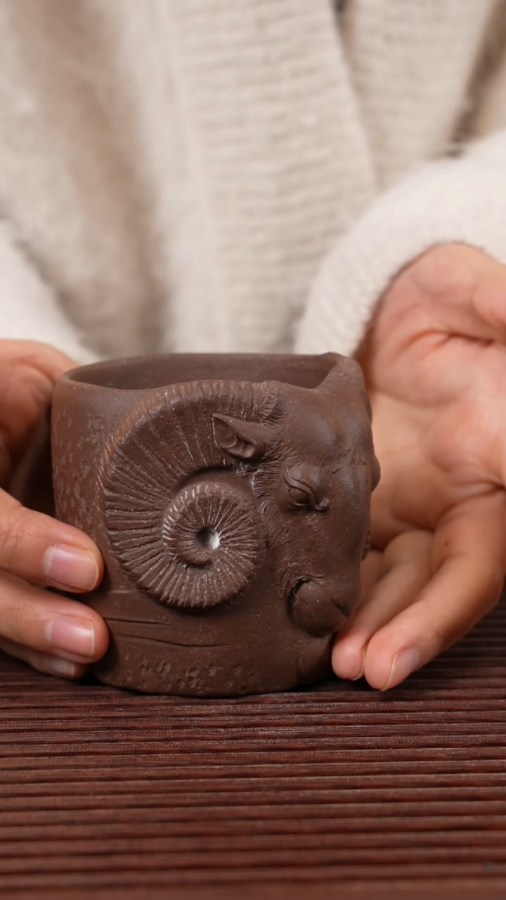 【闪购商品】紫砂茶宠羚羊主人杯