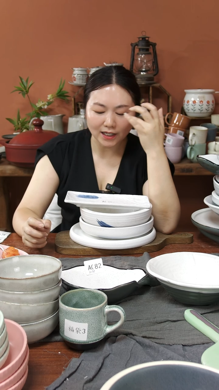 陶瓷A075陶瓷餐具4件套微瑕