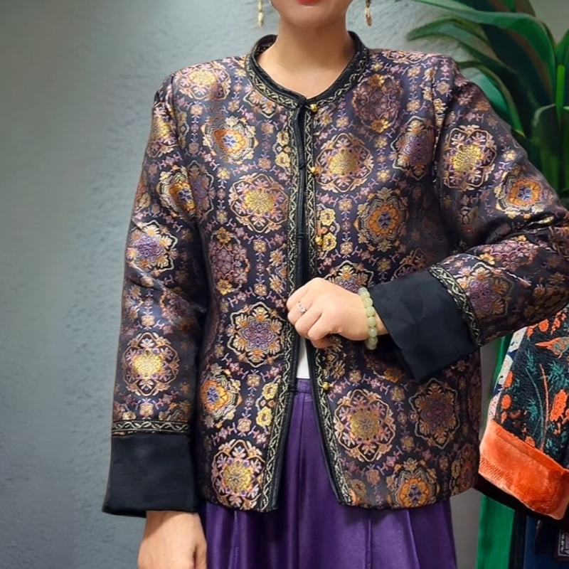 【春英专属】新中式国风富美宋锦棉服宝相花显瘦中国风复古外套上衣