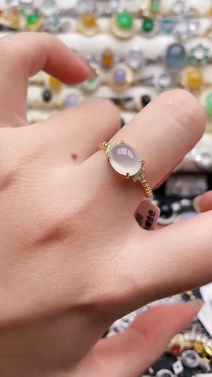 银S925镶嵌戒指翡翠136