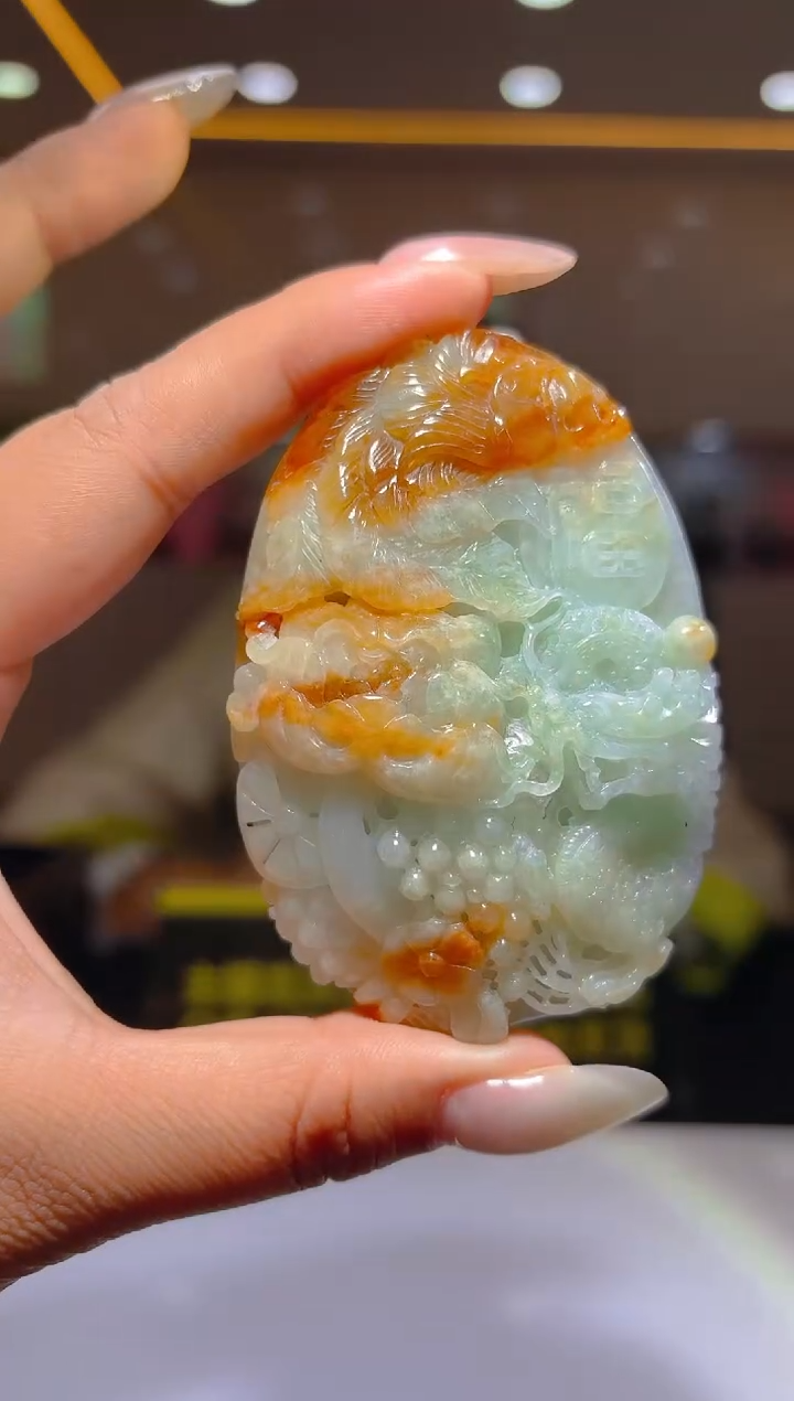 未镶嵌定制翡翠19/1225/L/龙凤