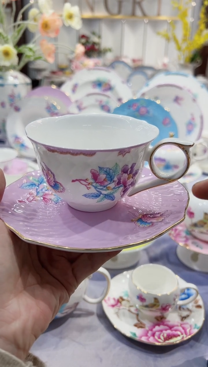 【闪购商品】36%以上骨粉骨瓷茶杯+碟