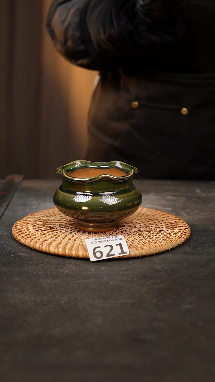 【闪购商品】瓷片621泥泥手工花盆口7高7