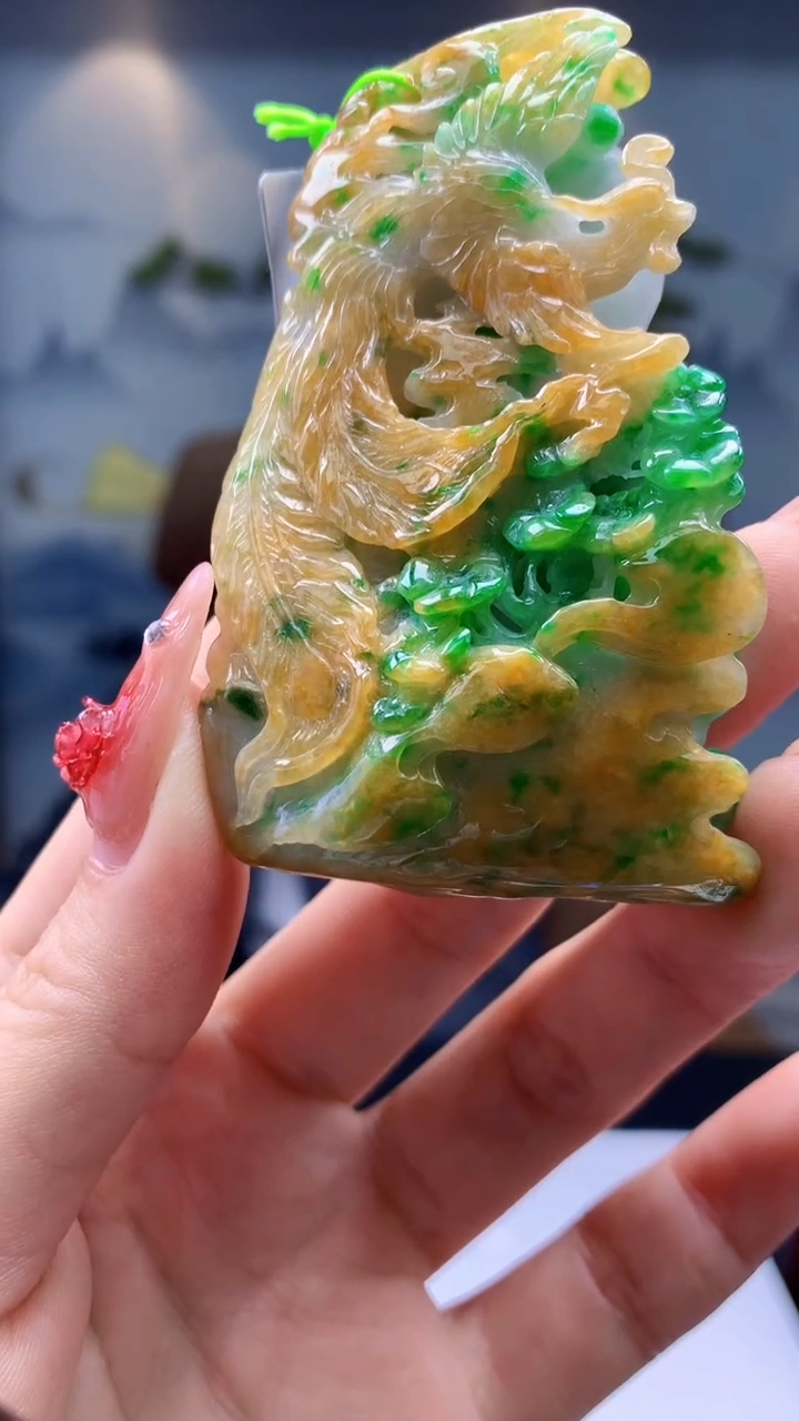 【闪购商品】定制翡翠未镶嵌1072ry-毛货挂件42