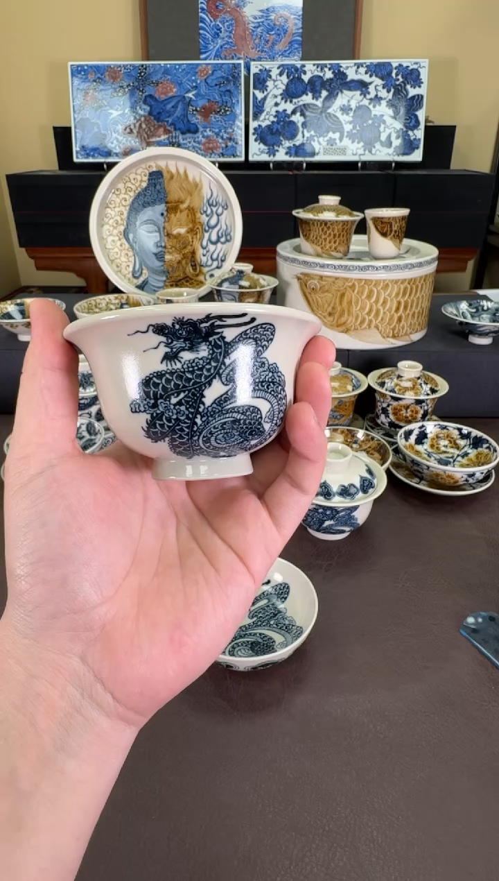 【闪购商品】二号釉龙蛇之变压手杯