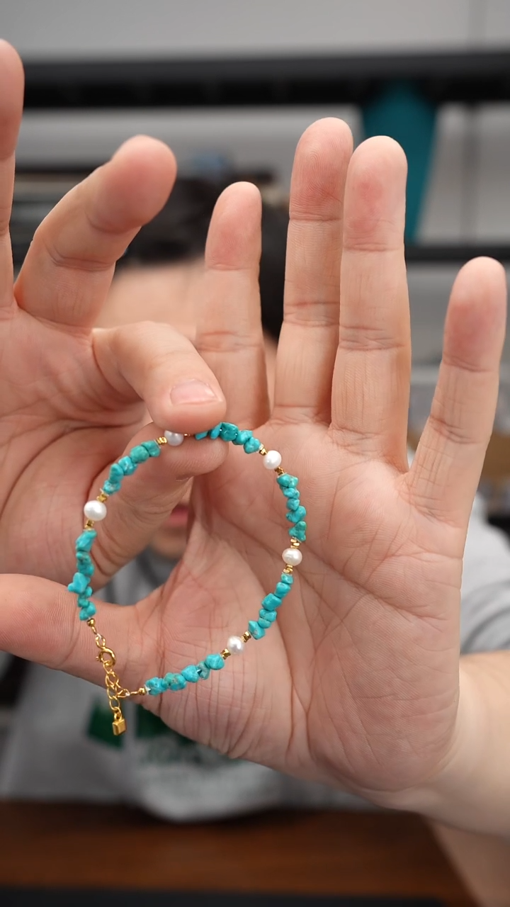 银S925镶嵌绿松石手链1226DJ206绿松石手链