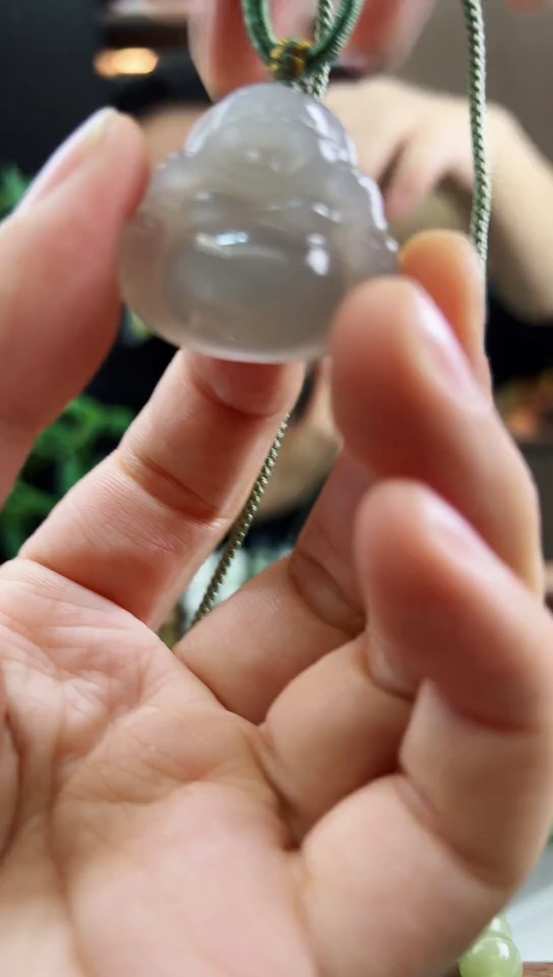 未镶嵌手链和田玉30佛公烟紫