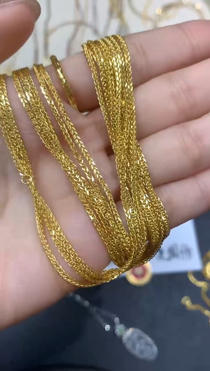 项链18K金50cm项链多样性发货一件A6|2380