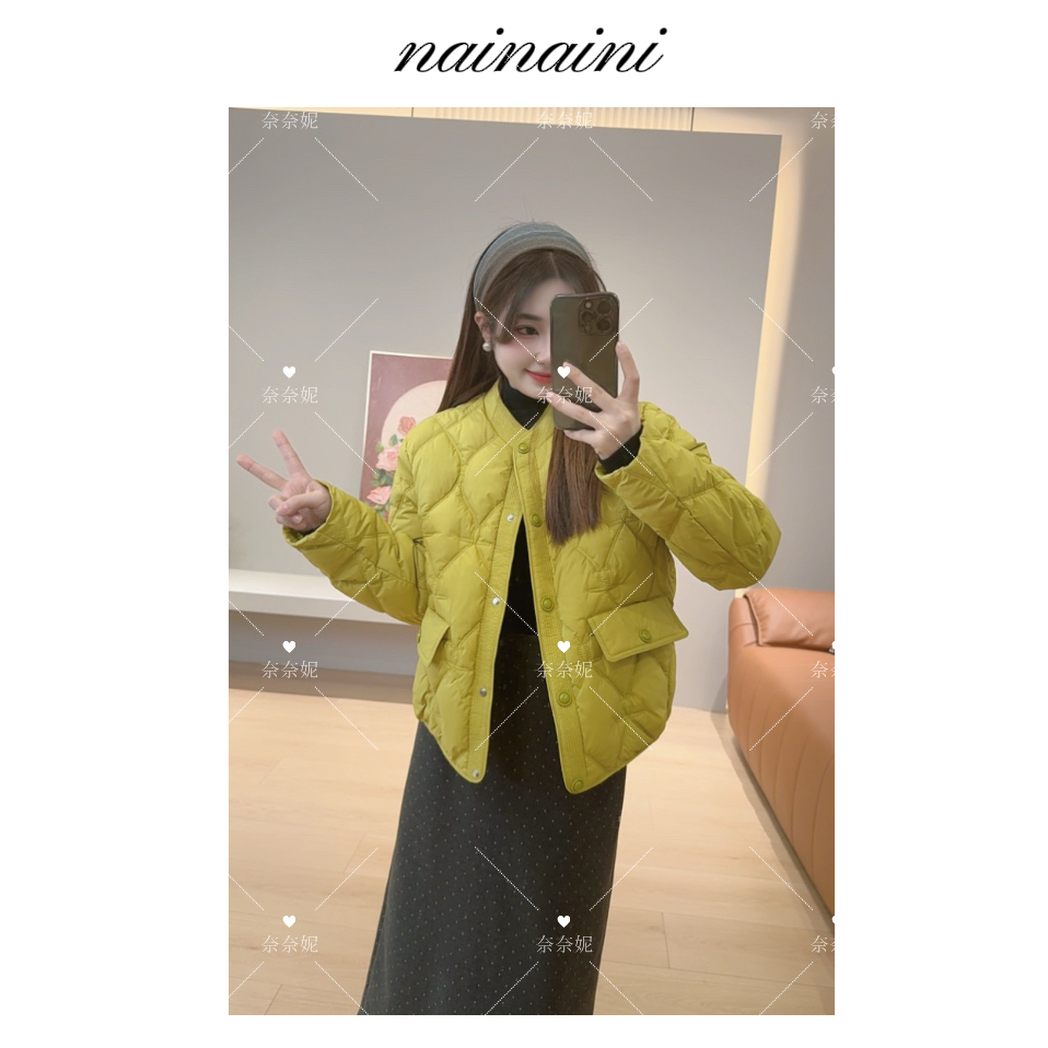 奈奈妮【绿洲晨曦】棉服外套女2025小个子新款保暖时尚百搭25097