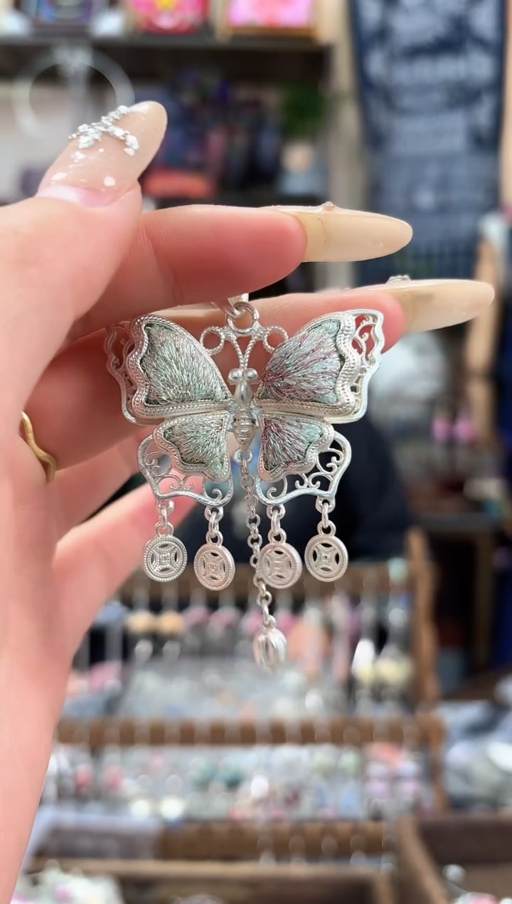 织绣民族风非遗老绣苗银饰品305