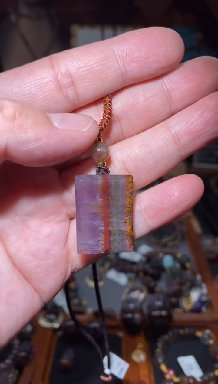 【闪购商品】水晶吊坠未镶嵌极光无事牌