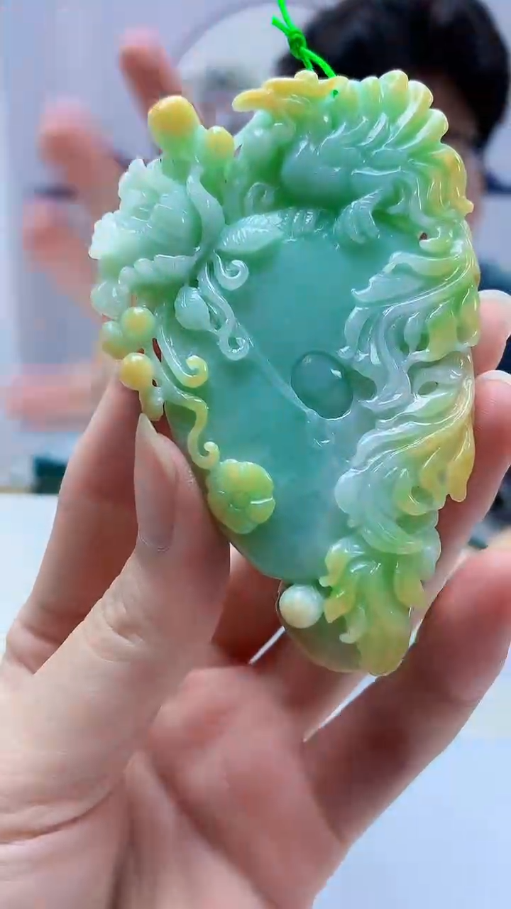 【闪购商品】定制翡翠未镶嵌4688zm-毛货挂件163凤凰