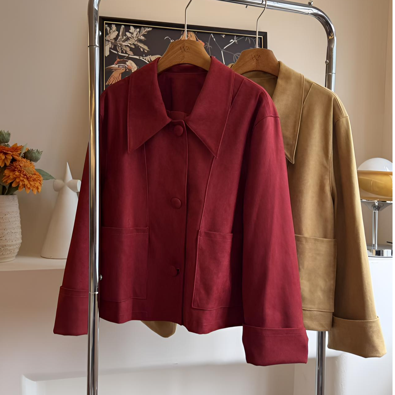 秋季新款设计感翻领百搭外套0923