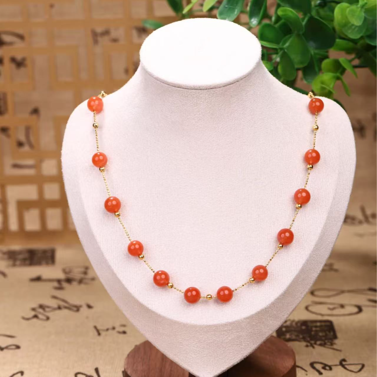 南红满天星项链气质轻奢之选