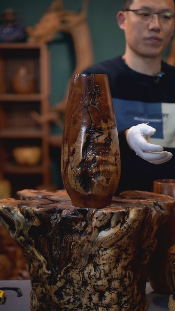 【闪购商品】枣木雷击枣木水滴瓶