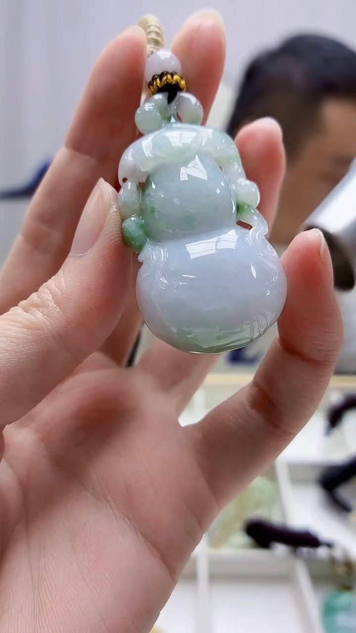 未镶嵌定制翡翠4898zm-毛货挂件葫芦99