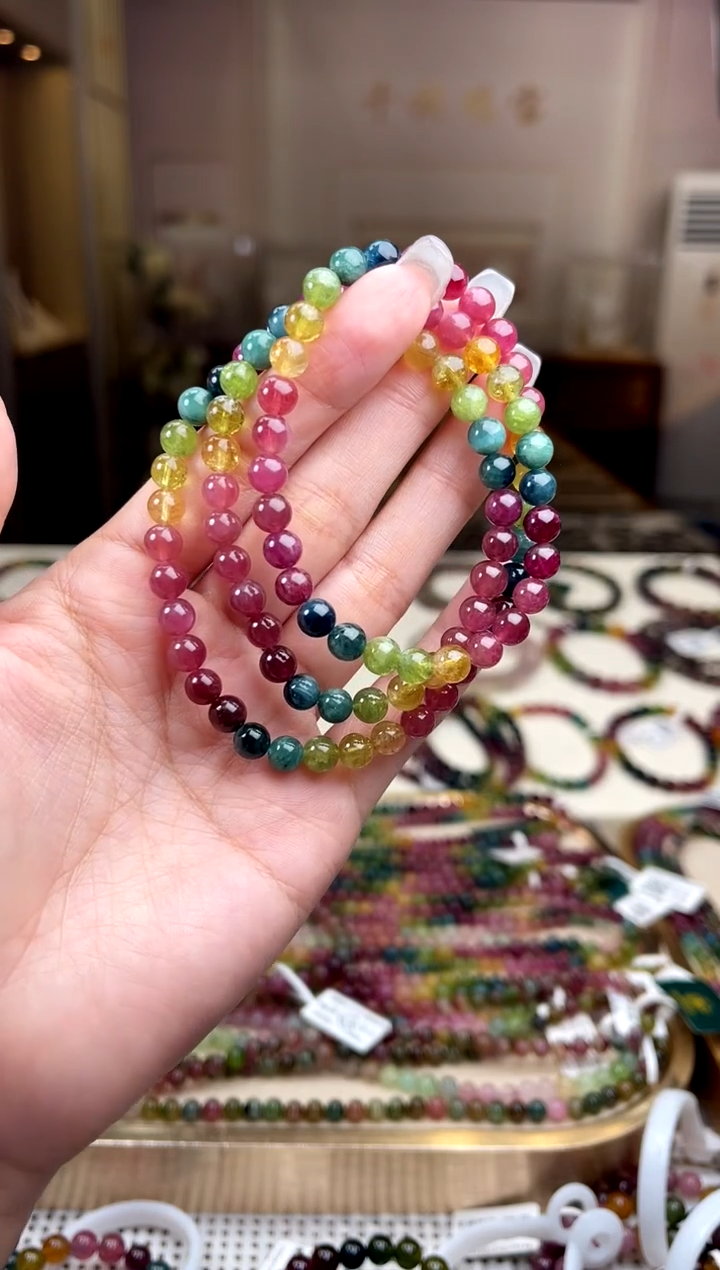 【闪购商品】碧玺/未镶嵌6mm+碧玺多圈多样性发货