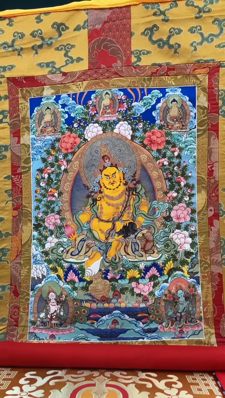 卷轴画1.3金色龙布  黄财 A 