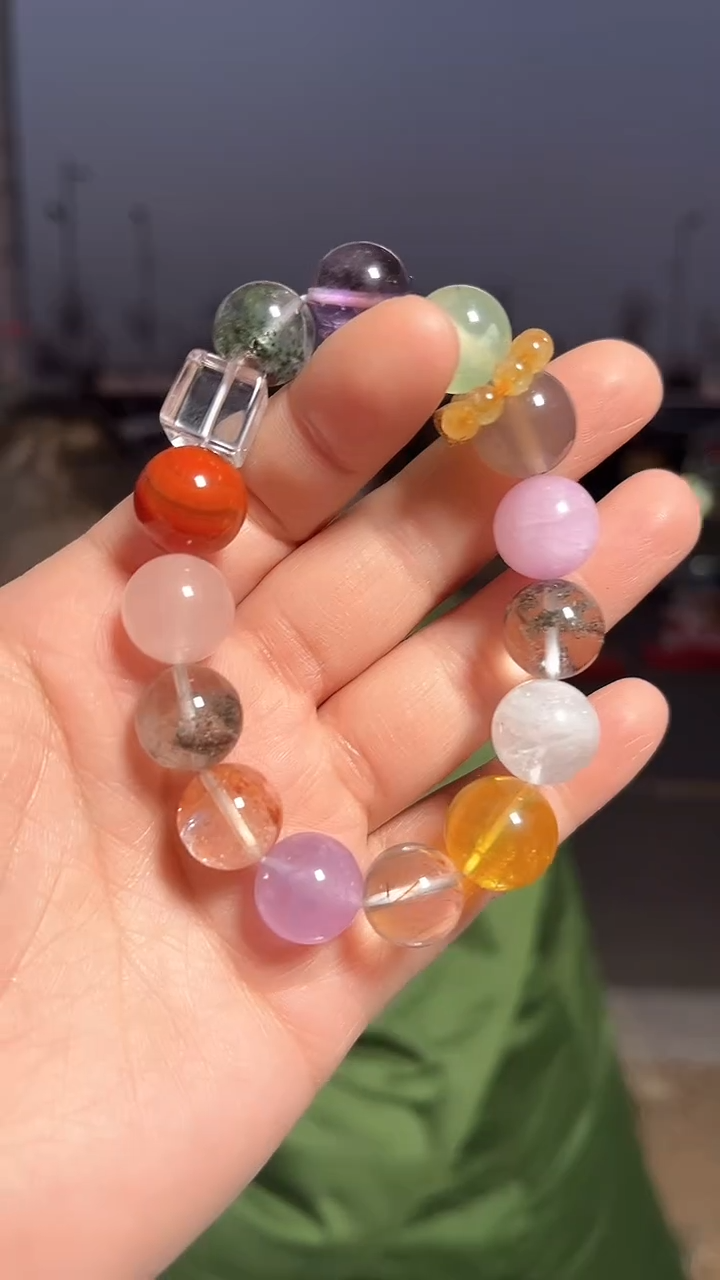 【闪购商品】水晶手链未镶嵌天然DIY手串多样性发一13mm