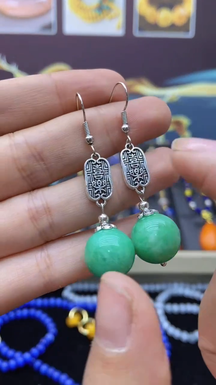 【闪购商品】玛瑙/玉髓耳钉银S925镶嵌150