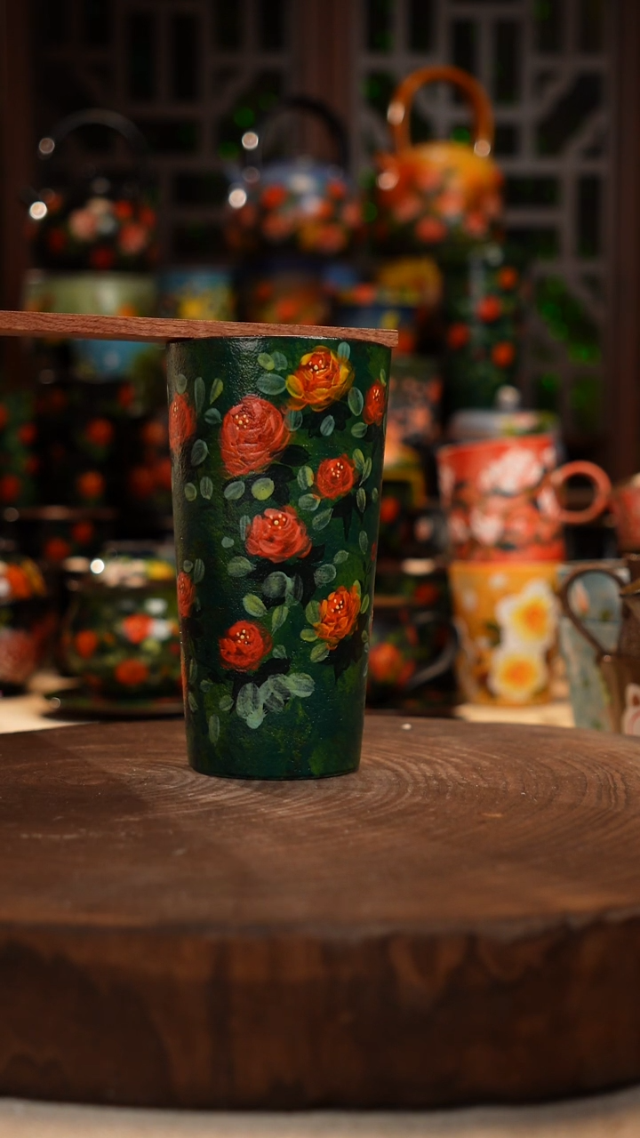 油画 手绘釉下彩