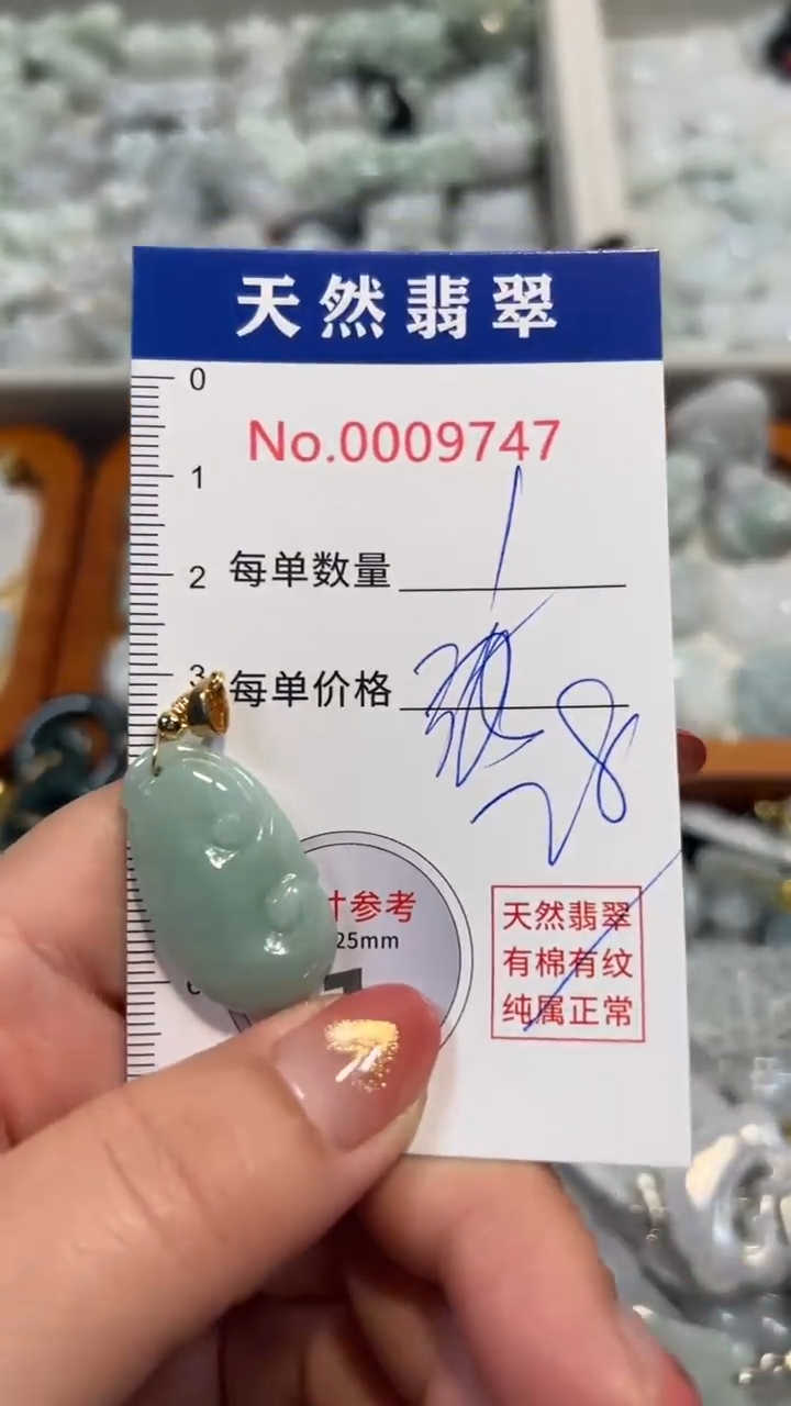 翡翠未镶嵌吊坠(不含链)9747