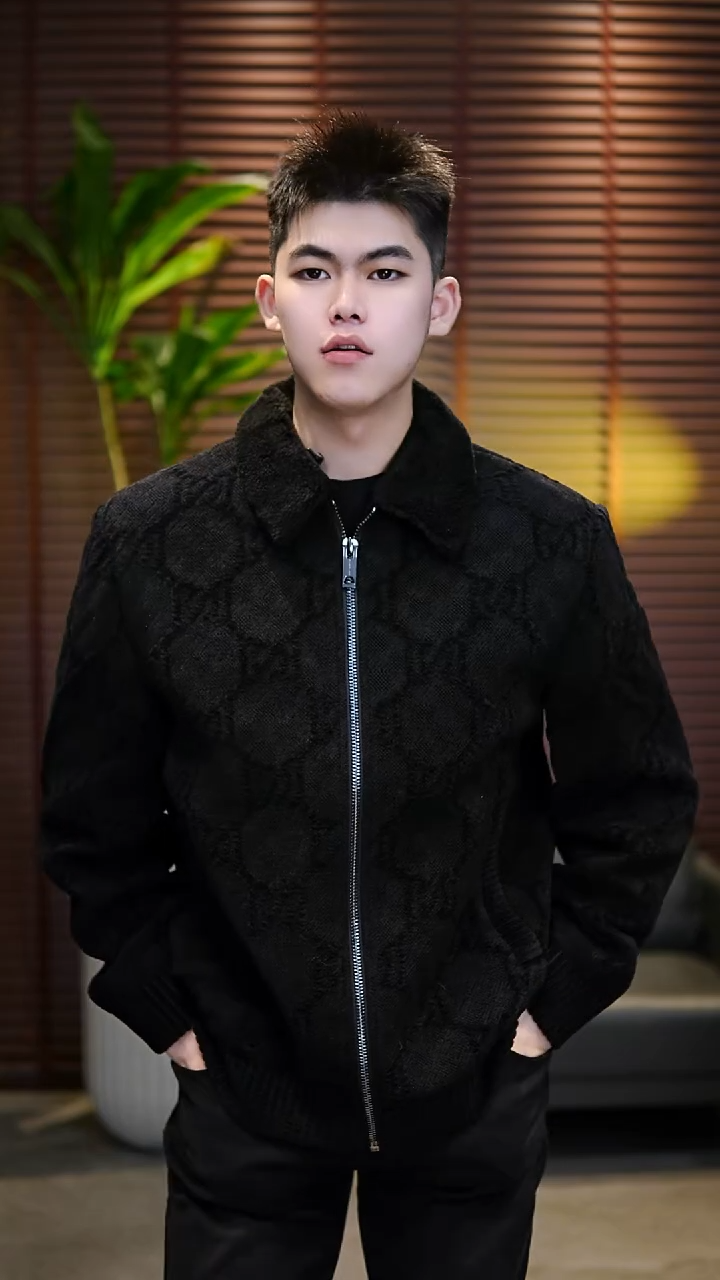 58码（185-205斤）男士羊羔毛领羽绒服3365