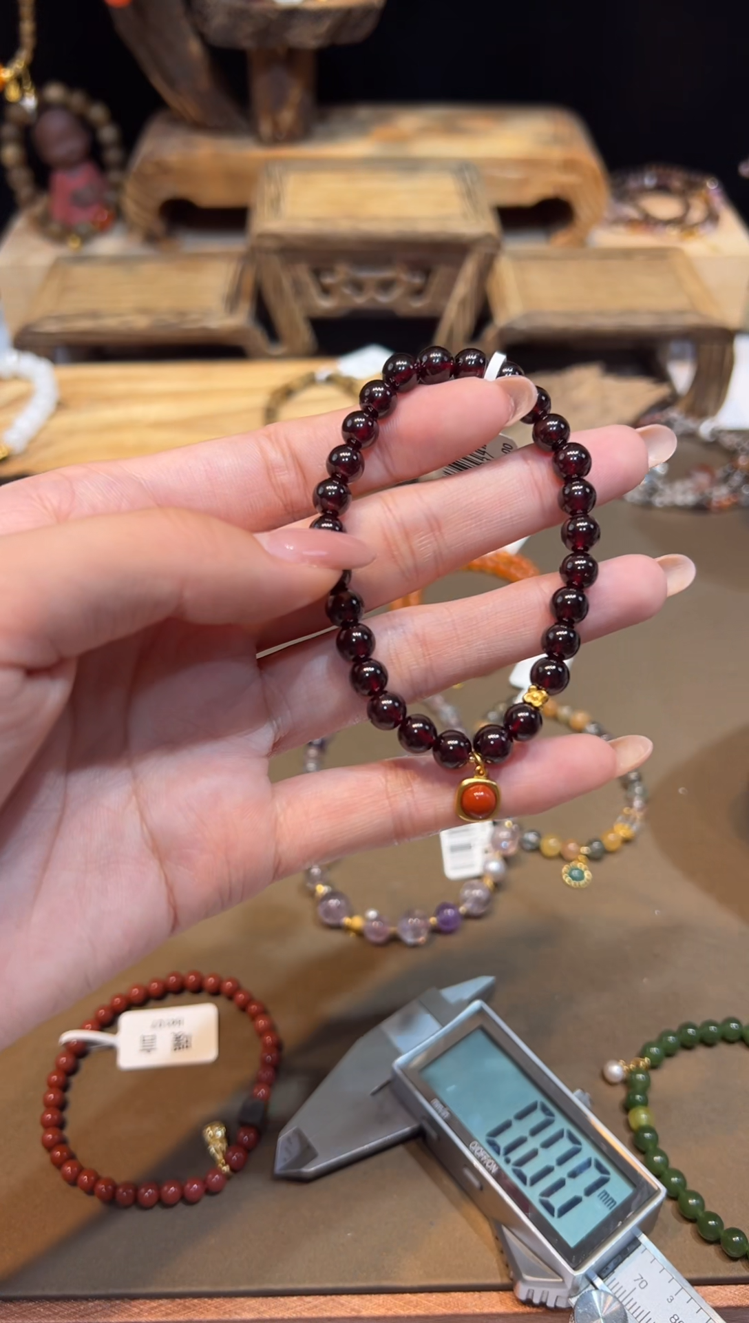 未镶嵌手链石榴石手饰@@D2037