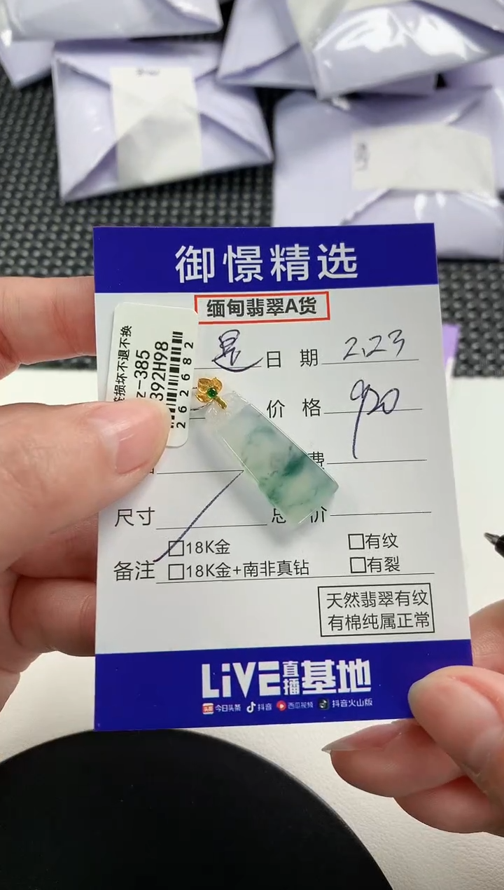 【闪购商品】翡翠颈饰18K金镶嵌69       