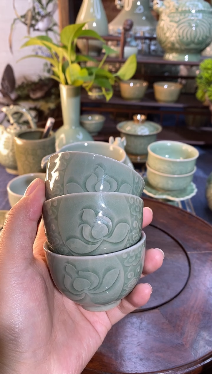 【闪购商品】XG001 开片 祥云小杯2只 微瑕