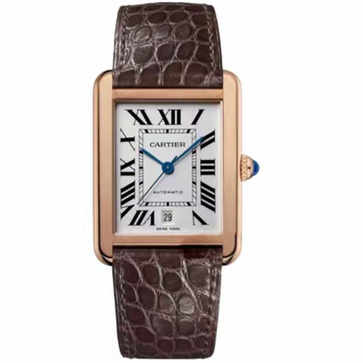 99新 Cartier/卡地亚 坦克W5200026 31*41 间金 男士 机械表 单表