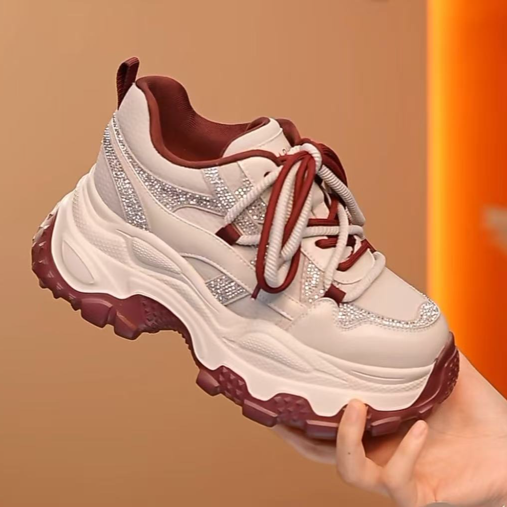 达芙妮2025秋冬新款厚底增高加绒老爹鞋时尚百搭潮流女鞋LL