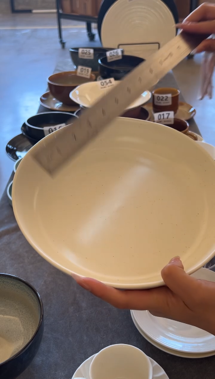 新骨瓷068 瑕疵哑光芝麻釉  9寸深盘