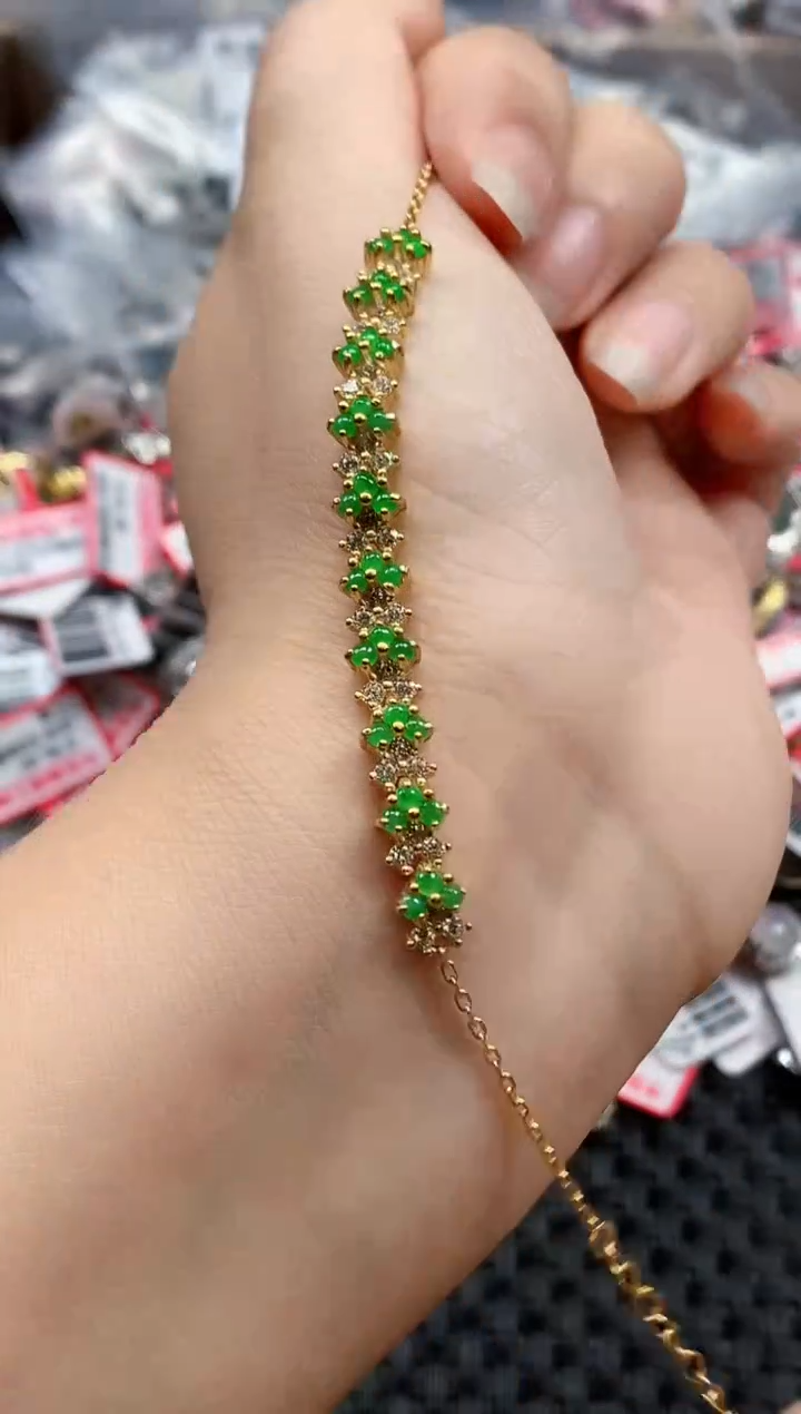 银S925镶嵌戒指翡翠天然A货缅甸翡翠