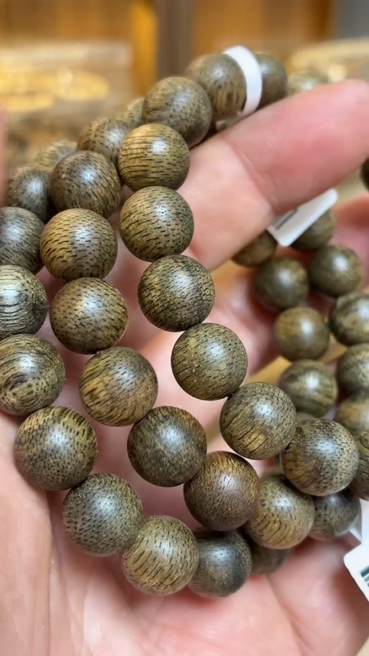 沉香手串 文莱圆珠单圈1.1+多样性发其一
