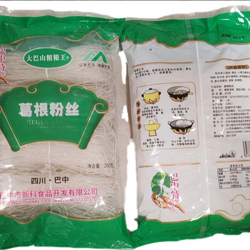 农家葛根粉丝袋装爽滑有嚼劲